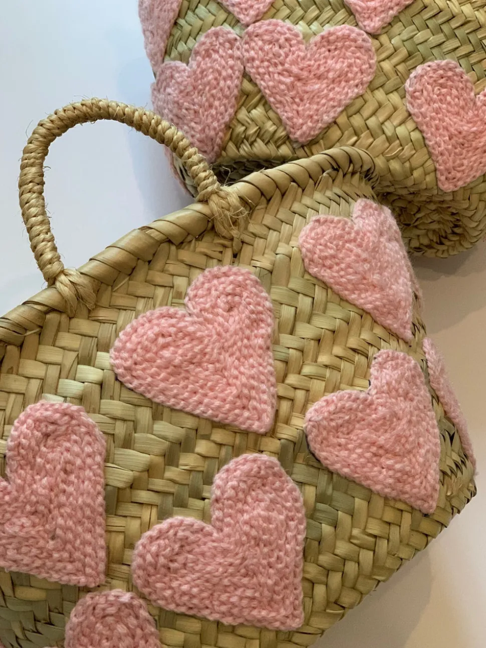 Mini Light Pink Heart Basket