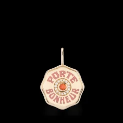 Mini Porte Bonheur Charm with Diamond Halo
