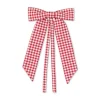 Mini Red Gingham Bow, Set of 4