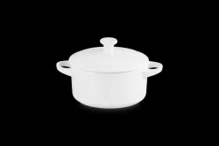 Mini Round Cocotte in White