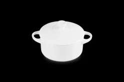 Mini Round Cocotte in White