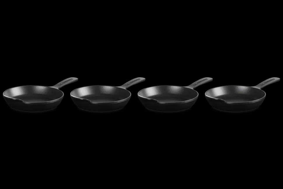 Mini Skillet 1/3 QT in Matte Black, Set of 4