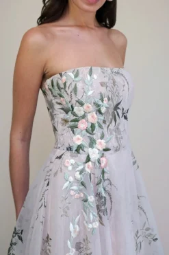 Miniature Rose Gown With Lace