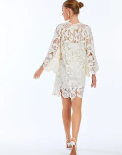 Mira Lace Mini Dress in Ivory