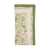 Mira Napkin in Green & Pink, Set of 4