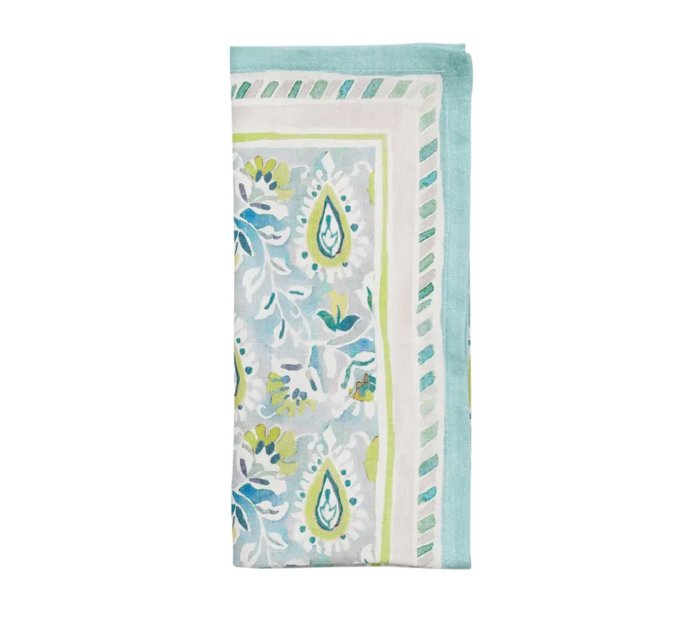 Mira Napkin in Seafoam & Green, Set of 4