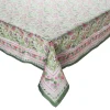 Mira Tablecloth in Green & Pink