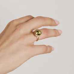 Mirage Ring in Green Tourmaline