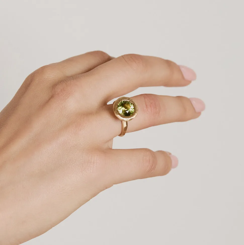 Mirage Ring in Green Tourmaline