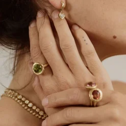 Mirage Ring in Green Tourmaline