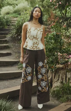 Miranda Top in Khaki Garden