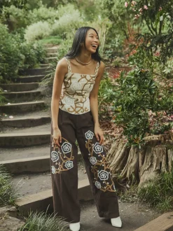 Miranda Top in Khaki Garden