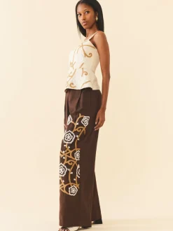 Miranda Top in Khaki Garden