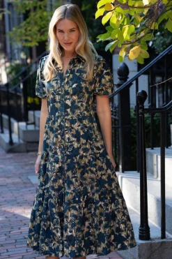 Mirasol Dress in Cirque Terre Navy