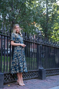 Mirasol Dress in Cirque Terre Navy