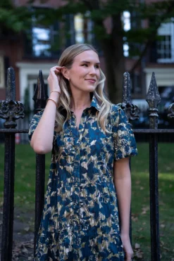 Mirasol Dress in Cirque Terre Navy