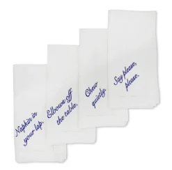 Miss Manners Dinner Napkins, Set of 4