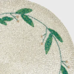 Mistletoe Hand Beaded Placemat