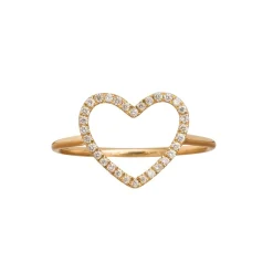 10mm Heart Charm Ring