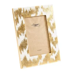 Modern Moiré Lacquer Picture Frame in Gold