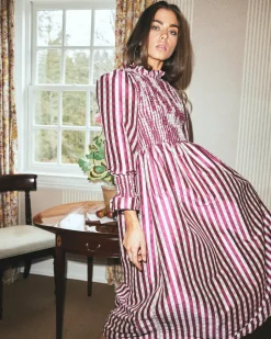 Molly Dress in Wine Gingham