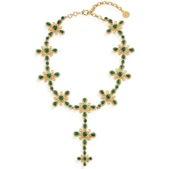 Monique Gem Convertible Necklace in Malachite