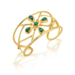 Monique Gem Cuff in Malachite