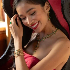 Monique Gem Cuff in Malachite