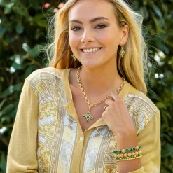 Monique Gem Pendant in Malachite