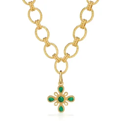 Monique Gem Pendant in Malachite