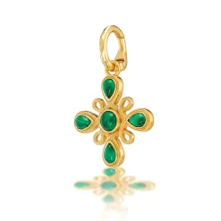 Monique Gem Pendant in Malachite