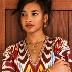 Monique Gem Pendant in Malachite