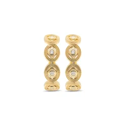 Monique Hoop Earrings in Gold & Cubic Zirconia