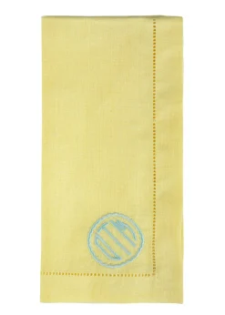 Monogram Dinner Napkin In Canary, Set of 4