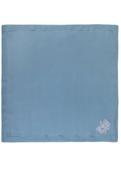 Monogram Dinner Napkin In Cobalt, Set of 4