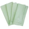 Monogram Dinner Napkin In Mint, Set of 4