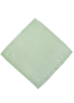 Monogram Dinner Napkin In Mint, Set of 4