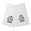 Monogram Linen Guest Towels with Bespoke Art, Set of 2