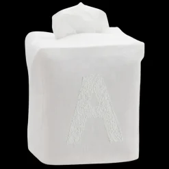 Monogram Twig Tissue Box in White