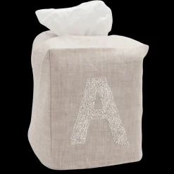 Monogram Twig Tissue Box in Natural