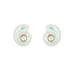 Monomoy Shell Stud in Mother of Pearl
