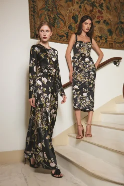 Montgomery Dress in Alfine Gardens Black