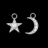 Moon and Star Huggie Charms