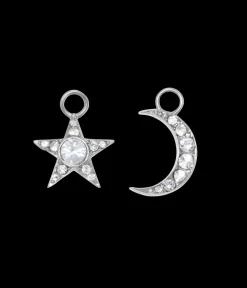 Moon and Star Huggie Charms