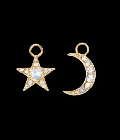 Moon and Star Huggie Charms