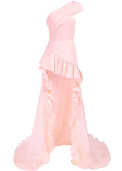 Morganite Ruffled Twilight Gown