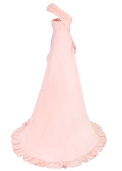 Morganite Ruffled Twilight Gown
