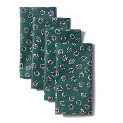 Moss & Berry Napkins in Green, Set of 4