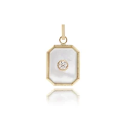 Mother of Pearl Bezel Charm
