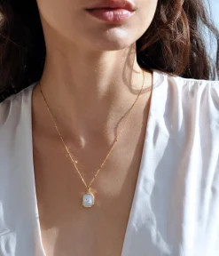 Mother of Pearl Bezel Charm